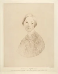 Florence Nightingale, gravé par Emery Walker, 1846